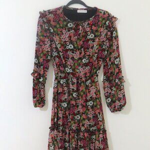 Adina Las Vegas Floral Sheer Lined Midi Dress Size XS